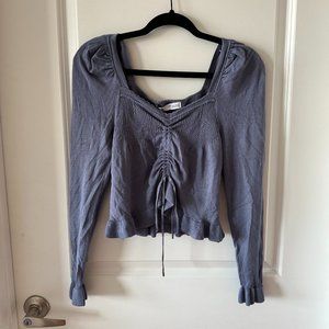 NEW WITH TAGS!! Zara Long Sleeve Knit Blue Top